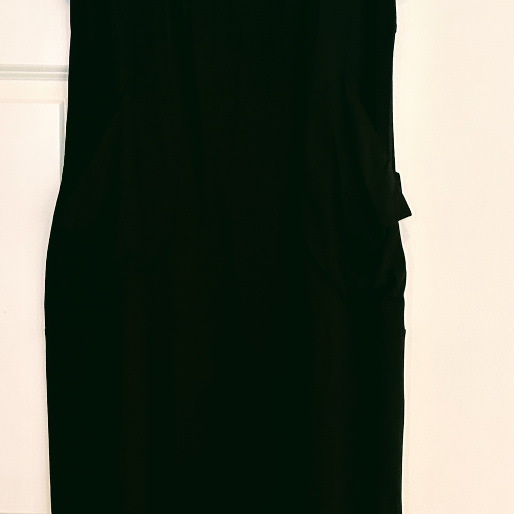 Black Strapless Sheath Cocktail Dress